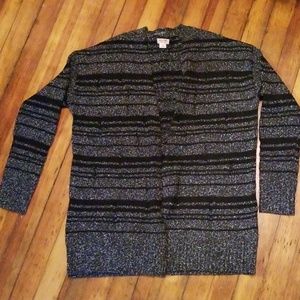 Heathered black and grey cardigan